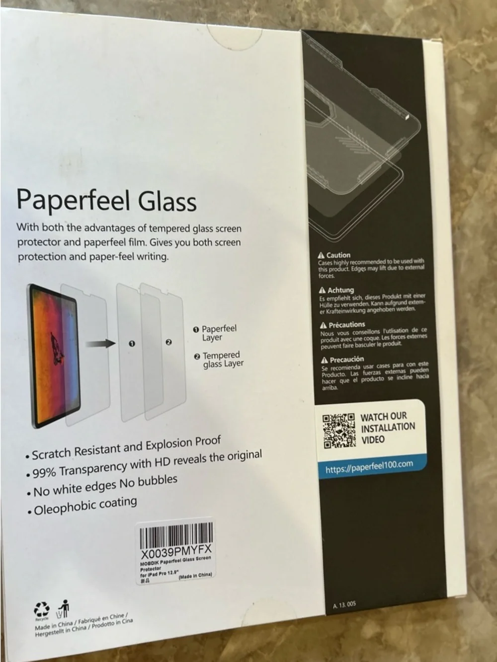 Amazon Paperfeel Glass Screen Protector for iPad Pro 12.9